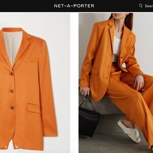 LOULOU DE SAISON Sund oversized satin blazer - Originally $575